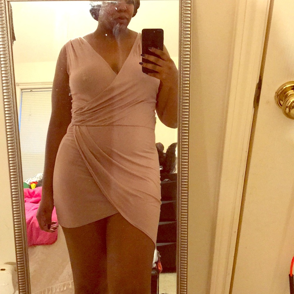 Light pink mini dress